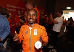Schiphol 9 augustus 2021
Aankomst olympische sporters op schiphol in hotel Hilton. Abdi Nageeye won zilver op de marathon .