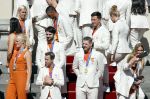 Den Haag 10 augustus 2021
Koning Willem Alexander en Koningin Maxima ontvangen op paleis noordeinde alle medaillewinnaars van de Olympische spelen in Tokyo. oa Sifan Hassan Harrie Lavreysen  Kiran Badloe Annemiek v d Vleuten Niek Kimmann Shanne Braspennincx Abdi Nageeye Jeffrey Hoogland Gabriella Schloesser Steve Wijler Arno Kamminga Sharon v Rouwendaal Tom Dumoulin Anouk Vetter Femke Bol Nouchka Fontijn Merel Smulders Sanne v Dijke Maikel v d Vleuten Kirsten Wild Annemiek Bekkering Annette Duetz Emma Oosterwegel Marit Bouwmeester Anna v d Breggen Roy v d Berg , heren 4 roeien , dames 2 roeien, heren 4x 400m  en het nederlands dames hockeyteam .Ook chef de Mission Pieter v d Hoogenband is er natuurlijk bij .