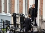 Amsterdam 29 augustus 2021
Art Rooijakkers en zijn ex Andrea Pleijte en hun dochters bij het huis van Art . Ze zijn met een boot gaan varen door de grachten van Amsterdam.