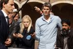 Den Haag 31 augustus 2021
Mark Rutte , Wopke Hoekstra Lillianne Ploumen Jesse Klaver Sigrid Kaag Gert Jan Segers en Rob Jetten op gesprek bij Mariette Hamer ivm vormen van nieuwe regering op het binnenhof. Charlotte Nijs van SBS6