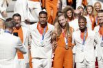 Den Haag 10 augustus 2021
Koning Willem Alexander en Koningin Maxima ontvangen op paleis noordeinde alle medaillewinnaars van de Olympische spelen in Tokyo. oa Sifan Hassan Harrie Lavreysen  Kiran Badloe Annemiek v d Vleuten Niek Kimmann Shanne Braspennincx Abdi Nageeye Jeffrey Hoogland Gabriella Schloesser Steve Wijler Arno Kamminga Sharon v Rouwendaal Tom Dumoulin Anouk Vetter Femke Bol Nouchka Fontijn Merel Smulders Sanne v Dijke Maikel v d Vleuten Kirsten Wild Annemiek Bekkering Annette Duetz Emma Oosterwegel Marit Bouwmeester Anna v d Breggen Roy v d Berg , heren 4 roeien , dames 2 roeien, heren 4x 400m  en het nederlands dames hockeyteam .Ook chef de Mission Pieter v d Hoogenband is er natuurlijk bij .