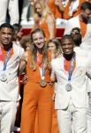 Den Haag 10 augustus 2021
Koning Willem Alexander en Koningin Maxima ontvangen op paleis noordeinde alle medaillewinnaars van de Olympische spelen in Tokyo. oa Sifan Hassan Harrie Lavreysen  Kiran Badloe Annemiek v d Vleuten Niek Kimmann Shanne Braspennincx Abdi Nageeye Jeffrey Hoogland Gabriella Schloesser Steve Wijler Arno Kamminga Sharon v Rouwendaal Tom Dumoulin Anouk Vetter Femke Bol Nouchka Fontijn Merel Smulders Sanne v Dijke Maikel v d Vleuten Kirsten Wild Annemiek Bekkering Annette Duetz Emma Oosterwegel Marit Bouwmeester Anna v d Breggen Roy v d Berg , heren 4 roeien , dames 2 roeien, heren 4x 400m  en het nederlands dames hockeyteam .Ook chef de Mission Pieter v d Hoogenband is er natuurlijk bij .