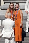 Den Haag 10 augustus 2021
Koning Willem Alexander en Koningin Maxima ontvangen op paleis noordeinde alle medaillewinnaars van de Olympische spelen in Tokyo. oa Sifan Hassan Harrie Lavreysen  Kiran Badloe Annemiek v d Vleuten Niek Kimmann Shanne Braspennincx Abdi Nageeye Jeffrey Hoogland Gabriella Schloesser Steve Wijler Arno Kamminga Sharon v Rouwendaal Tom Dumoulin Anouk Vetter Femke Bol Nouchka Fontijn Merel Smulders Sanne v Dijke Maikel v d Vleuten Kirsten Wild Annemiek Bekkering Annette Duetz Emma Oosterwegel Marit Bouwmeester Anna v d Breggen Roy v d Berg , heren 4 roeien , dames 2 roeien, heren 4x 400m  en het nederlands dames hockeyteam .Ook chef de Mission Pieter v d Hoogenband is er natuurlijk bij .