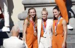 Den Haag 10 augustus 2021
Koning Willem Alexander en Koningin Maxima ontvangen op paleis noordeinde alle medaillewinnaars van de Olympische spelen in Tokyo. oa Sifan Hassan Harrie Lavreysen  Kiran Badloe Annemiek v d Vleuten Niek Kimmann Shanne Braspennincx Abdi Nageeye Jeffrey Hoogland Gabriella Schloesser Steve Wijler Arno Kamminga Sharon v Rouwendaal Tom Dumoulin Anouk Vetter Femke Bol Nouchka Fontijn Merel Smulders Sanne v Dijke Maikel v d Vleuten Kirsten Wild Annemiek Bekkering Annette Duetz Emma Oosterwegel Marit Bouwmeester Anna v d Breggen Roy v d Berg , heren 4 roeien , dames 2 roeien, heren 4x 400m  en het nederlands dames hockeyteam .Ook chef de Mission Pieter v d Hoogenband is er natuurlijk bij .