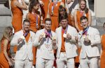 Den Haag 10 augustus 2021
Koning Willem Alexander en Koningin Maxima ontvangen op paleis noordeinde alle medaillewinnaars van de Olympische spelen in Tokyo. oa Sifan Hassan Harrie Lavreysen  Kiran Badloe Annemiek v d Vleuten Niek Kimmann Shanne Braspennincx Abdi Nageeye Jeffrey Hoogland Gabriella Schloesser Steve Wijler Arno Kamminga Sharon v Rouwendaal Tom Dumoulin Anouk Vetter Femke Bol Nouchka Fontijn Merel Smulders Sanne v Dijke Maikel v d Vleuten Kirsten Wild Annemiek Bekkering Annette Duetz Emma Oosterwegel Marit Bouwmeester Anna v d Breggen Roy v d Berg , heren 4 roeien , dames 2 roeien, heren 4x 400m  en het nederlands dames hockeyteam .Ook chef de Mission Pieter v d Hoogenband is er natuurlijk bij .