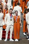 Den Haag 10 augustus 2021
Koning Willem Alexander en Koningin Maxima ontvangen op paleis noordeinde alle medaillewinnaars van de Olympische spelen in Tokyo. oa Sifan Hassan Harrie Lavreysen  Kiran Badloe Annemiek v d Vleuten Niek Kimmann Shanne Braspennincx Abdi Nageeye Jeffrey Hoogland Gabriella Schloesser Steve Wijler Arno Kamminga Sharon v Rouwendaal Tom Dumoulin Anouk Vetter Femke Bol Nouchka Fontijn Merel Smulders Sanne v Dijke Maikel v d Vleuten Kirsten Wild Annemiek Bekkering Annette Duetz Emma Oosterwegel Marit Bouwmeester Anna v d Breggen Roy v d Berg , heren 4 roeien , dames 2 roeien, heren 4x 400m  en het nederlands dames hockeyteam .Ook chef de Mission Pieter v d Hoogenband is er natuurlijk bij .