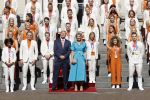 Den Haag 10 augustus 2021
Koning Willem Alexander en Koningin Maxima ontvangen op paleis noordeinde alle medaillewinnaars van de Olympische spelen in Tokyo. oa Sifan Hassan Harrie Lavreysen  Kiran Badloe Annemiek v d Vleuten Niek Kimmann Shanne Braspennincx Abdi Nageeye Jeffrey Hoogland Gabriella Schloesser Steve Wijler Arno Kamminga Sharon v Rouwendaal Tom Dumoulin Anouk Vetter Femke Bol Nouchka Fontijn Merel Smulders Sanne v Dijke Maikel v d Vleuten Kirsten Wild Annemiek Bekkering Annette Duetz Emma Oosterwegel Marit Bouwmeester Anna v d Breggen Roy v d Berg , heren 4 roeien , dames 2 roeien, heren 4x 400m  en het nederlands dames hockeyteam .Ook chef de Mission Pieter v d Hoogenband is er natuurlijk bij .