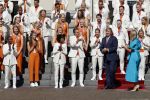 Den Haag 10 augustus 2021
Koning Willem Alexander en Koningin Maxima ontvangen op paleis noordeinde alle medaillewinnaars van de Olympische spelen in Tokyo. oa Sifan Hassan Harrie Lavreysen  Kiran Badloe Annemiek v d Vleuten Niek Kimmann Shanne Braspennincx Abdi Nageeye Jeffrey Hoogland Gabriella Schloesser Steve Wijler Arno Kamminga Sharon v Rouwendaal Tom Dumoulin Anouk Vetter Femke Bol Nouchka Fontijn Merel Smulders Sanne v Dijke Maikel v d Vleuten Kirsten Wild Annemiek Bekkering Annette Duetz Emma Oosterwegel Marit Bouwmeester Anna v d Breggen Roy v d Berg , heren 4 roeien , dames 2 roeien, heren 4x 400m  en het nederlands dames hockeyteam .Ook chef de Mission Pieter v d Hoogenband is er natuurlijk bij .
