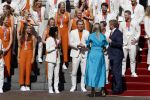 Den Haag 10 augustus 2021
Koning Willem Alexander en Koningin Maxima ontvangen op paleis noordeinde alle medaillewinnaars van de Olympische spelen in Tokyo. oa Sifan Hassan Harrie Lavreysen  Kiran Badloe Annemiek v d Vleuten Niek Kimmann Shanne Braspennincx Abdi Nageeye Jeffrey Hoogland Gabriella Schloesser Steve Wijler Arno Kamminga Sharon v Rouwendaal Tom Dumoulin Anouk Vetter Femke Bol Nouchka Fontijn Merel Smulders Sanne v Dijke Maikel v d Vleuten Kirsten Wild Annemiek Bekkering Annette Duetz Emma Oosterwegel Marit Bouwmeester Anna v d Breggen Roy v d Berg , heren 4 roeien , dames 2 roeien, heren 4x 400m  en het nederlands dames hockeyteam .Ook chef de Mission Pieter v d Hoogenband is er natuurlijk bij .