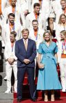 Den Haag 10 augustus 2021
Koning Willem Alexander en Koningin Maxima ontvangen op paleis noordeinde alle medaillewinnaars van de Olympische spelen in Tokyo. oa Sifan Hassan Harrie Lavreysen  Kiran Badloe Annemiek v d Vleuten Niek Kimmann Shanne Braspennincx Abdi Nageeye Jeffrey Hoogland Gabriella Schloesser Steve Wijler Arno Kamminga Sharon v Rouwendaal Tom Dumoulin Anouk Vetter Femke Bol Nouchka Fontijn Merel Smulders Sanne v Dijke Maikel v d Vleuten Kirsten Wild Annemiek Bekkering Annette Duetz Emma Oosterwegel Marit Bouwmeester Anna v d Breggen Roy v d Berg , heren 4 roeien , dames 2 roeien, heren 4x 400m  en het nederlands dames hockeyteam .Ook chef de Mission Pieter v d Hoogenband is er natuurlijk bij .