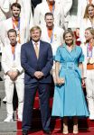 Den Haag 10 augustus 2021
Koning Willem Alexander en Koningin Maxima ontvangen op paleis noordeinde alle medaillewinnaars van de Olympische spelen in Tokyo. oa Sifan Hassan Harrie Lavreysen  Kiran Badloe Annemiek v d Vleuten Niek Kimmann Shanne Braspennincx Abdi Nageeye Jeffrey Hoogland Gabriella Schloesser Steve Wijler Arno Kamminga Sharon v Rouwendaal Tom Dumoulin Anouk Vetter Femke Bol Nouchka Fontijn Merel Smulders Sanne v Dijke Maikel v d Vleuten Kirsten Wild Annemiek Bekkering Annette Duetz Emma Oosterwegel Marit Bouwmeester Anna v d Breggen Roy v d Berg , heren 4 roeien , dames 2 roeien, heren 4x 400m  en het nederlands dames hockeyteam .Ook chef de Mission Pieter v d Hoogenband is er natuurlijk bij .