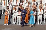 Den Haag 10 augustus 2021
Koning Willem Alexander en Koningin Maxima ontvangen op paleis noordeinde alle medaillewinnaars van de Olympische spelen in Tokyo. oa Sifan Hassan Harrie Lavreysen  Kiran Badloe Annemiek v d Vleuten Niek Kimmann Shanne Braspennincx Abdi Nageeye Jeffrey Hoogland Gabriella Schloesser Steve Wijler Arno Kamminga Sharon v Rouwendaal Tom Dumoulin Anouk Vetter Femke Bol Nouchka Fontijn Merel Smulders Sanne v Dijke Maikel v d Vleuten Kirsten Wild Annemiek Bekkering Annette Duetz Emma Oosterwegel Marit Bouwmeester Anna v d Breggen Roy v d Berg , heren 4 roeien , dames 2 roeien, heren 4x 400m  en het nederlands dames hockeyteam .Ook chef de Mission Pieter v d Hoogenband is er natuurlijk bij .