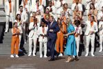 Den Haag 10 augustus 2021
Koning Willem Alexander en Koningin Maxima ontvangen op paleis noordeinde alle medaillewinnaars van de Olympische spelen in Tokyo. oa Sifan Hassan Harrie Lavreysen  Kiran Badloe Annemiek v d Vleuten Niek Kimmann Shanne Braspennincx Abdi Nageeye Jeffrey Hoogland Gabriella Schloesser Steve Wijler Arno Kamminga Sharon v Rouwendaal Tom Dumoulin Anouk Vetter Femke Bol Nouchka Fontijn Merel Smulders Sanne v Dijke Maikel v d Vleuten Kirsten Wild Annemiek Bekkering Annette Duetz Emma Oosterwegel Marit Bouwmeester Anna v d Breggen Roy v d Berg , heren 4 roeien , dames 2 roeien, heren 4x 400m  en het nederlands dames hockeyteam .Ook chef de Mission Pieter v d Hoogenband is er natuurlijk bij .