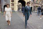 Den Haag 31 augustus 2021
Mark Rutte , Wopke Hoekstra Lillianne Ploumen Jesse Klaver Sigrid Kaag Gert Jan Segers en Rob Jetten op gesprek bij Mariette Hamer ivm vormen van nieuwe regering op het binnenhof. Lillianne Ploumen en  Jesse Klaver