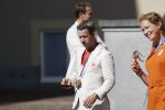 Den Haag 10 augustus 2021
Koning Willem Alexander en Koningin Maxima ontvangen op paleis noordeinde alle medaillewinnaars van de Olympische spelen in Tokyo. oa Sifan Hassan Harrie Lavreysen  Kiran Badloe Annemiek v d Vleuten Niek Kimmann Shanne Braspennincx Abdi Nageeye Jeffrey Hoogland Gabriella Schloesser Steve Wijler Arno Kamminga Sharon v Rouwendaal Tom Dumoulin Anouk Vetter Femke Bol Nouchka Fontijn Merel Smulders Sanne v Dijke Maikel v d Vleuten Kirsten Wild Annemiek Bekkering Annette Duetz Emma Oosterwegel Marit Bouwmeester Anna v d Breggen Roy v d Berg , heren 4 roeien , dames 2 roeien, heren 4x 400m  en het nederlands dames hockeyteam .Ook chef de Mission Pieter v d Hoogenband is er natuurlijk bij .