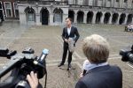 Den Haag 31 augustus 2021
Mark Rutte , Wopke Hoekstra Lillianne Ploumen Jesse Klaver Sigrid Kaag Gert Jan Segers en Rob Jetten op gesprek bij Mariette Hamer ivm vormen van nieuwe regering op het binnenhof.