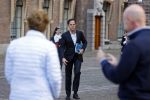 Den Haag 31 augustus 2021
Mark Rutte , Wopke Hoekstra Lillianne Ploumen Jesse Klaver Sigrid Kaag Gert Jan Segers en Rob Jetten op gesprek bij Mariette Hamer ivm vormen van nieuwe regering op het binnenhof.