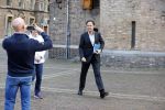 Den Haag 31 augustus 2021
Mark Rutte , Wopke Hoekstra Lillianne Ploumen Jesse Klaver Sigrid Kaag Gert Jan Segers en Rob Jetten op gesprek bij Mariette Hamer ivm vormen van nieuwe regering op het binnenhof.