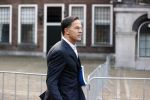 Den Haag 31 augustus 2021
Mark Rutte , Wopke Hoekstra Lillianne Ploumen Jesse Klaver Sigrid Kaag Gert Jan Segers en Rob Jetten op gesprek bij Mariette Hamer ivm vormen van nieuwe regering op het binnenhof.