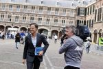 Den Haag 31 augustus 2021
Mark Rutte , Wopke Hoekstra Lillianne Ploumen Jesse Klaver Sigrid Kaag Gert Jan Segers en Rob Jetten op gesprek bij Mariette Hamer ivm vormen van nieuwe regering op het binnenhof.