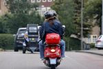 Amsterdam 18 augustus 2021
Martijn Krabbe op zijn vespa scooter