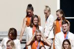 Den Haag 10 augustus 2021
Koning Willem Alexander en Koningin Maxima ontvangen op paleis noordeinde alle medaillewinnaars van de Olympische spelen in Tokyo. oa Sifan Hassan Harrie Lavreysen  Kiran Badloe Annemiek v d Vleuten Niek Kimmann Shanne Braspennincx Abdi Nageeye Jeffrey Hoogland Gabriella Schloesser Steve Wijler Arno Kamminga Sharon v Rouwendaal Tom Dumoulin Anouk Vetter Femke Bol Nouchka Fontijn Merel Smulders Sanne v Dijke Maikel v d Vleuten Kirsten Wild Annemiek Bekkering Annette Duetz Emma Oosterwegel Marit Bouwmeester Anna v d Breggen Roy v d Berg , heren 4 roeien , dames 2 roeien, heren 4x 400m  en het nederlands dames hockeyteam .Ook chef de Mission Pieter v d Hoogenband is er natuurlijk bij .