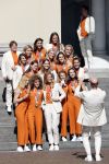 Den Haag 10 augustus 2021
Koning Willem Alexander en Koningin Maxima ontvangen op paleis noordeinde alle medaillewinnaars van de Olympische spelen in Tokyo. oa Sifan Hassan Harrie Lavreysen  Kiran Badloe Annemiek v d Vleuten Niek Kimmann Shanne Braspennincx Abdi Nageeye Jeffrey Hoogland Gabriella Schloesser Steve Wijler Arno Kamminga Sharon v Rouwendaal Tom Dumoulin Anouk Vetter Femke Bol Nouchka Fontijn Merel Smulders Sanne v Dijke Maikel v d Vleuten Kirsten Wild Annemiek Bekkering Annette Duetz Emma Oosterwegel Marit Bouwmeester Anna v d Breggen Roy v d Berg , heren 4 roeien , dames 2 roeien, heren 4x 400m  en het nederlands dames hockeyteam .Ook chef de Mission Pieter v d Hoogenband is er natuurlijk bij .