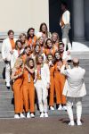 Den Haag 10 augustus 2021
Koning Willem Alexander en Koningin Maxima ontvangen op paleis noordeinde alle medaillewinnaars van de Olympische spelen in Tokyo. oa Sifan Hassan Harrie Lavreysen  Kiran Badloe Annemiek v d Vleuten Niek Kimmann Shanne Braspennincx Abdi Nageeye Jeffrey Hoogland Gabriella Schloesser Steve Wijler Arno Kamminga Sharon v Rouwendaal Tom Dumoulin Anouk Vetter Femke Bol Nouchka Fontijn Merel Smulders Sanne v Dijke Maikel v d Vleuten Kirsten Wild Annemiek Bekkering Annette Duetz Emma Oosterwegel Marit Bouwmeester Anna v d Breggen Roy v d Berg , heren 4 roeien , dames 2 roeien, heren 4x 400m  en het nederlands dames hockeyteam .Ook chef de Mission Pieter v d Hoogenband is er natuurlijk bij .