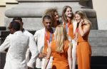Den Haag 10 augustus 2021
Koning Willem Alexander en Koningin Maxima ontvangen op paleis noordeinde alle medaillewinnaars van de Olympische spelen in Tokyo. oa Sifan Hassan Harrie Lavreysen  Kiran Badloe Annemiek v d Vleuten Niek Kimmann Shanne Braspennincx Abdi Nageeye Jeffrey Hoogland Gabriella Schloesser Steve Wijler Arno Kamminga Sharon v Rouwendaal Tom Dumoulin Anouk Vetter Femke Bol Nouchka Fontijn Merel Smulders Sanne v Dijke Maikel v d Vleuten Kirsten Wild Annemiek Bekkering Annette Duetz Emma Oosterwegel Marit Bouwmeester Anna v d Breggen Roy v d Berg , heren 4 roeien , dames 2 roeien, heren 4x 400m  en het nederlands dames hockeyteam .Ook chef de Mission Pieter v d Hoogenband is er natuurlijk bij .