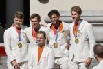 Den Haag 10 augustus 2021
Koning Willem Alexander en Koningin Maxima ontvangen op paleis noordeinde alle medaillewinnaars van de Olympische spelen in Tokyo. oa Sifan Hassan Harrie Lavreysen  Kiran Badloe Annemiek v d Vleuten Niek Kimmann Shanne Braspennincx Abdi Nageeye Jeffrey Hoogland Gabriella Schloesser Steve Wijler Arno Kamminga Sharon v Rouwendaal Tom Dumoulin Anouk Vetter Femke Bol Nouchka Fontijn Merel Smulders Sanne v Dijke Maikel v d Vleuten Kirsten Wild Annemiek Bekkering Annette Duetz Emma Oosterwegel Marit Bouwmeester Anna v d Breggen Roy v d Berg , heren 4 roeien , dames 2 roeien, heren 4x 400m  en het nederlands dames hockeyteam .Ook chef de Mission Pieter v d Hoogenband is er natuurlijk bij .