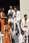Den Haag 10 augustus 2021
Koning Willem Alexander en Koningin Maxima ontvangen op paleis noordeinde alle medaillewinnaars van de Olympische spelen in Tokyo. oa Sifan Hassan Harrie Lavreysen  Kiran Badloe Annemiek v d Vleuten Niek Kimmann Shanne Braspennincx Abdi Nageeye Jeffrey Hoogland Gabriella Schloesser Steve Wijler Arno Kamminga Sharon v Rouwendaal Tom Dumoulin Anouk Vetter Femke Bol Nouchka Fontijn Merel Smulders Sanne v Dijke Maikel v d Vleuten Kirsten Wild Annemiek Bekkering Annette Duetz Emma Oosterwegel Marit Bouwmeester Anna v d Breggen Roy v d Berg , heren 4 roeien , dames 2 roeien, heren 4x 400m  en het nederlands dames hockeyteam .Ook chef de Mission Pieter v d Hoogenband is er natuurlijk bij .