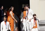 Den Haag 10 augustus 2021
Koning Willem Alexander en Koningin Maxima ontvangen op paleis noordeinde alle medaillewinnaars van de Olympische spelen in Tokyo. oa Sifan Hassan Harrie Lavreysen  Kiran Badloe Annemiek v d Vleuten Niek Kimmann Shanne Braspennincx Abdi Nageeye Jeffrey Hoogland Gabriella Schloesser Steve Wijler Arno Kamminga Sharon v Rouwendaal Tom Dumoulin Anouk Vetter Femke Bol Nouchka Fontijn Merel Smulders Sanne v Dijke Maikel v d Vleuten Kirsten Wild Annemiek Bekkering Annette Duetz Emma Oosterwegel Marit Bouwmeester Anna v d Breggen Roy v d Berg , heren 4 roeien , dames 2 roeien, heren 4x 400m  en het nederlands dames hockeyteam .Ook chef de Mission Pieter v d Hoogenband is er natuurlijk bij .