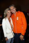 Schiphol 9 augustus 2021
Pieter v d Hoogenband met zijn vrouw Marie Jose bij aankomst op schiphol.
