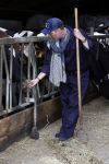 Hieslum 27 augustus 2021
Rogier Smit op een boerderij in Friesland . Ook zijn hond Brownie is natuurlijk mee.