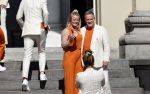 Den Haag 10 augustus 2021
Koning Willem Alexander en Koningin Maxima ontvangen op paleis noordeinde alle medaillewinnaars van de Olympische spelen in Tokyo. oa Sifan Hassan Harrie Lavreysen  Kiran Badloe Annemiek v d Vleuten Niek Kimmann Shanne Braspennincx Abdi Nageeye Jeffrey Hoogland Gabriella Schloesser Steve Wijler Arno Kamminga Sharon v Rouwendaal Tom Dumoulin Anouk Vetter Femke Bol Nouchka Fontijn Merel Smulders Sanne v Dijke Maikel v d Vleuten Kirsten Wild Annemiek Bekkering Annette Duetz Emma Oosterwegel Marit Bouwmeester Anna v d Breggen Roy v d Berg , heren 4 roeien , dames 2 roeien, heren 4x 400m  en het nederlands dames hockeyteam .Ook chef de Mission Pieter v d Hoogenband is er natuurlijk bij .