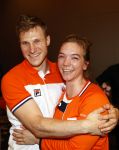 Schiphol 9 augustus 2021
Aankomst olympische sporters op schiphol in hotel Hilton. Shanne Braspennincx met vriend Jeffrey Hoogland