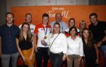 Schiphol 9 augustus 2021
Aankomst olympische sporters op schiphol in hotel Hilton. Shanne Braspennincx met vriend Jeffrey Hoogland en familie