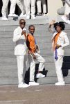 Den Haag 10 augustus 2021
Koning Willem Alexander en Koningin Maxima ontvangen op paleis noordeinde alle medaillewinnaars van de Olympische spelen in Tokyo. oa Sifan Hassan Harrie Lavreysen  Kiran Badloe Annemiek v d Vleuten Niek Kimmann Shanne Braspennincx Abdi Nageeye Jeffrey Hoogland Gabriella Schloesser Steve Wijler Arno Kamminga Sharon v Rouwendaal Tom Dumoulin Anouk Vetter Femke Bol Nouchka Fontijn Merel Smulders Sanne v Dijke Maikel v d Vleuten Kirsten Wild Annemiek Bekkering Annette Duetz Emma Oosterwegel Marit Bouwmeester Anna v d Breggen Roy v d Berg , heren 4 roeien , dames 2 roeien, heren 4x 400m  en het nederlands dames hockeyteam .Ook chef de Mission Pieter v d Hoogenband is er natuurlijk bij .
