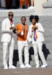 Den Haag 10 augustus 2021
Koning Willem Alexander en Koningin Maxima ontvangen op paleis noordeinde alle medaillewinnaars van de Olympische spelen in Tokyo. oa Sifan Hassan Harrie Lavreysen  Kiran Badloe Annemiek v d Vleuten Niek Kimmann Shanne Braspennincx Abdi Nageeye Jeffrey Hoogland Gabriella Schloesser Steve Wijler Arno Kamminga Sharon v Rouwendaal Tom Dumoulin Anouk Vetter Femke Bol Nouchka Fontijn Merel Smulders Sanne v Dijke Maikel v d Vleuten Kirsten Wild Annemiek Bekkering Annette Duetz Emma Oosterwegel Marit Bouwmeester Anna v d Breggen Roy v d Berg , heren 4 roeien , dames 2 roeien, heren 4x 400m  en het nederlands dames hockeyteam .Ook chef de Mission Pieter v d Hoogenband is er natuurlijk bij .