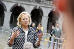 Den Haag 31 augustus 2021
Mark Rutte , Wopke Hoekstra Lillianne Ploumen Jesse Klaver Sigrid Kaag Gert Jan Segers en Rob Jetten op gesprek bij Mariette Hamer ivm vormen van nieuwe regering op het binnenhof.