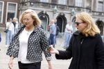 Den Haag 31 augustus 2021
Mark Rutte , Wopke Hoekstra Lillianne Ploumen Jesse Klaver Sigrid Kaag Gert Jan Segers en Rob Jetten op gesprek bij Mariette Hamer ivm vormen van nieuwe regering op het binnenhof.