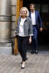 Den Haag 31 augustus 2021
Mark Rutte , Wopke Hoekstra Lillianne Ploumen Jesse Klaver Sigrid Kaag Gert Jan Segers en Rob Jetten op gesprek bij Mariette Hamer ivm vormen van nieuwe regering op het binnenhof.