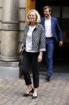 Den Haag 31 augustus 2021
Mark Rutte , Wopke Hoekstra Lillianne Ploumen Jesse Klaver Sigrid Kaag Gert Jan Segers en Rob Jetten op gesprek bij Mariette Hamer ivm vormen van nieuwe regering op het binnenhof.