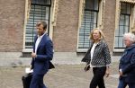 Den Haag 31 augustus 2021
Mark Rutte , Wopke Hoekstra Lillianne Ploumen Jesse Klaver Sigrid Kaag Gert Jan Segers en Rob Jetten op gesprek bij Mariette Hamer ivm vormen van nieuwe regering op het binnenhof.