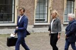 Den Haag 31 augustus 2021
Mark Rutte , Wopke Hoekstra Lillianne Ploumen Jesse Klaver Sigrid Kaag Gert Jan Segers en Rob Jetten op gesprek bij Mariette Hamer ivm vormen van nieuwe regering op het binnenhof.