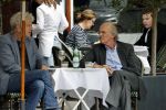 Amsterdam 20 augustus 2021
Advocaat Stefan Kalff en oud miss nederland organisator Hans Konings op terras.
