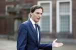 Den Haag 31 augustus 2021
Mark Rutte , Wopke Hoekstra Lillianne Ploumen Jesse Klaver Sigrid Kaag Gert Jan Segers en Rob Jetten op gesprek bij Mariette Hamer ivm vormen van nieuwe regering op het binnenhof.