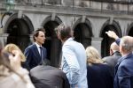 Den Haag 31 augustus 2021
Mark Rutte , Wopke Hoekstra Lillianne Ploumen Jesse Klaver Sigrid Kaag Gert Jan Segers en Rob Jetten op gesprek bij Mariette Hamer ivm vormen van nieuwe regering op het binnenhof.
