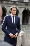 Den Haag 31 augustus 2021
Mark Rutte , Wopke Hoekstra Lillianne Ploumen Jesse Klaver Sigrid Kaag Gert Jan Segers en Rob Jetten op gesprek bij Mariette Hamer ivm vormen van nieuwe regering op het binnenhof.