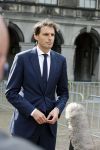 Den Haag 31 augustus 2021
Mark Rutte , Wopke Hoekstra Lillianne Ploumen Jesse Klaver Sigrid Kaag Gert Jan Segers en Rob Jetten op gesprek bij Mariette Hamer ivm vormen van nieuwe regering op het binnenhof.